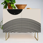 Woodblock Art, Mid Century illustration Credenza Gallery Image 1