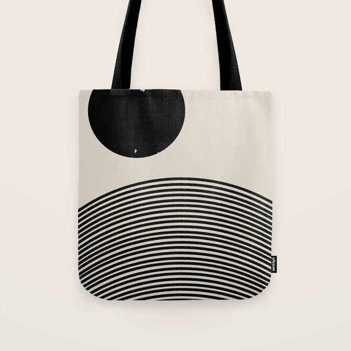 Woodblock Art, Mid Century illustration Tote Bag Gallery Image 1