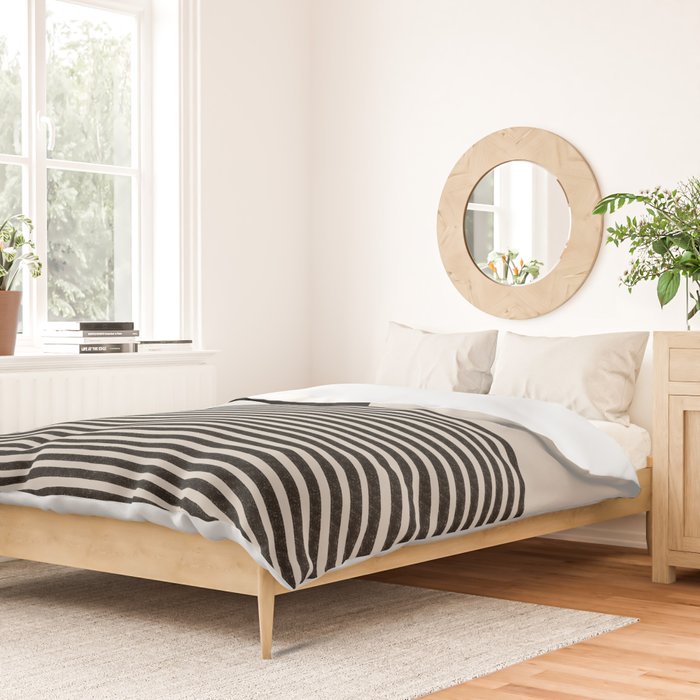 Woodblock Art, Mid Century illustration Duvet Cover Gallery Image 2