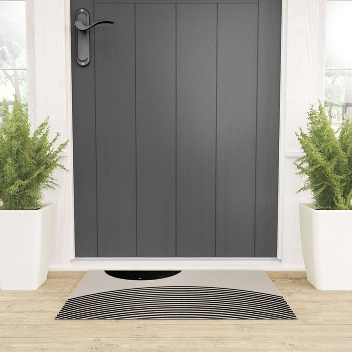 Woodblock Art, Mid Century illustration Welcome Mat Gallery Image 3