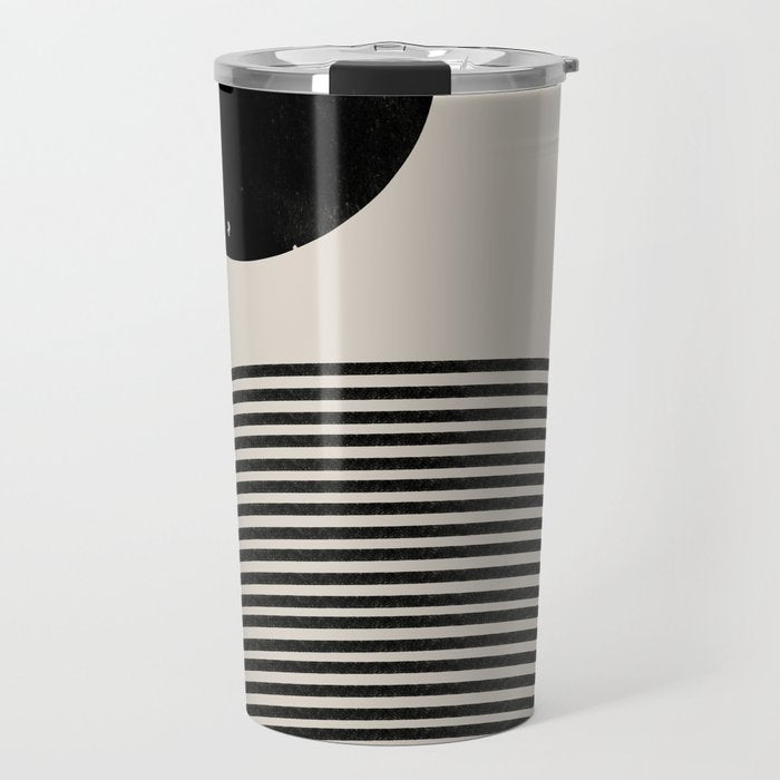 Woodblock Art, Mid Century illustration Travel Mug Gallery Image 1