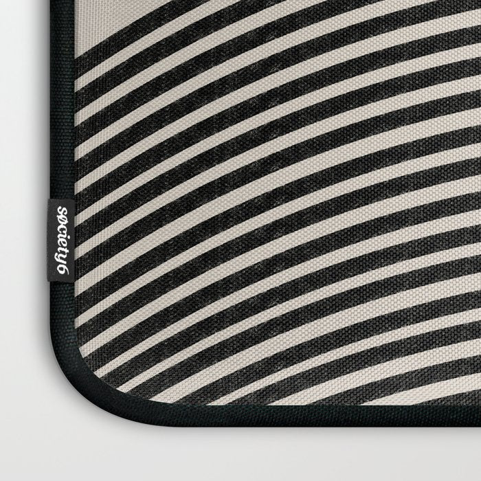 Woodblock Art, Mid Century illustration Laptop Sleeve Gallery Image 3