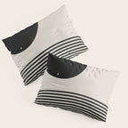 Woodblock Art, Mid Century illustration Pillow Sham Gallery Image 3