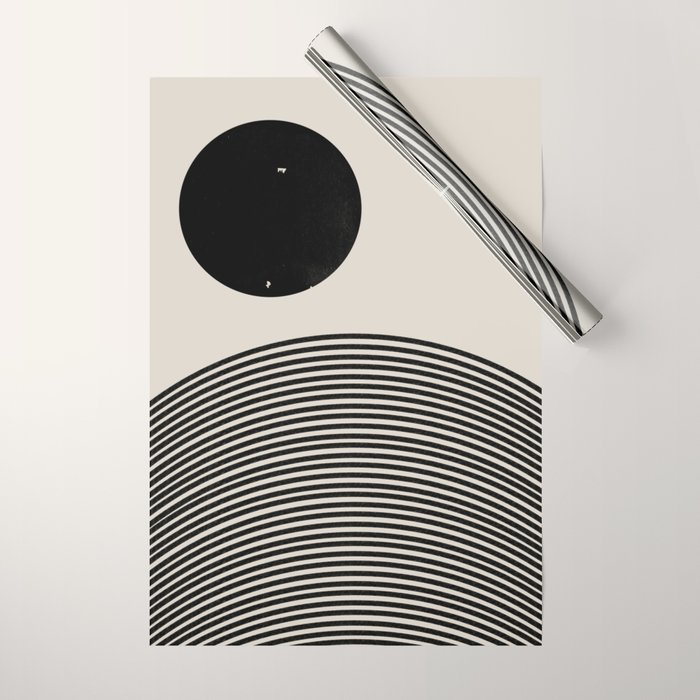 Woodblock Art, Mid Century illustration Wrapping Paper Gallery Image 1