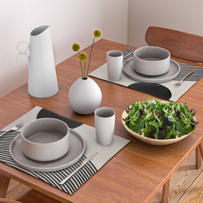 Woodblock Art, Mid Century illustration Placemat Gallery Image 2