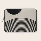 Woodblock Art, Mid Century illustration Laptop Sleeve Gallery Image 1