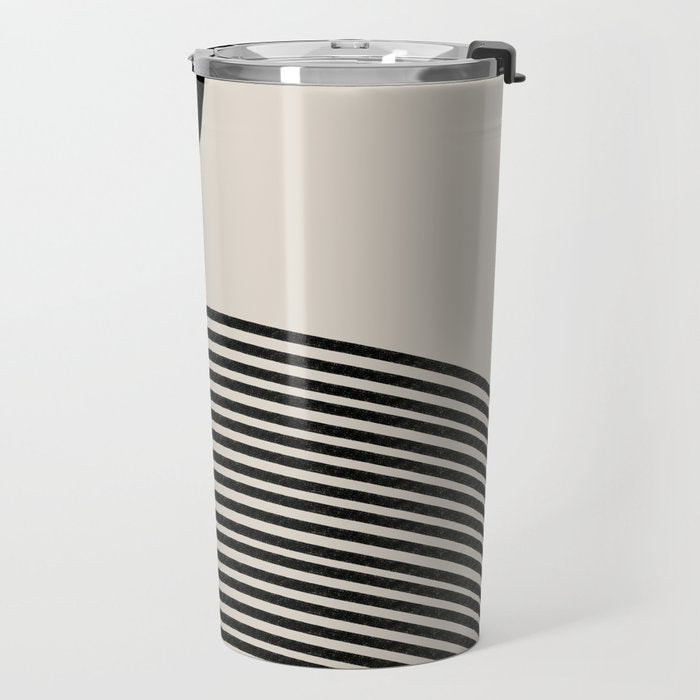 Woodblock Art, Mid Century illustration Travel Mug Gallery Image 2