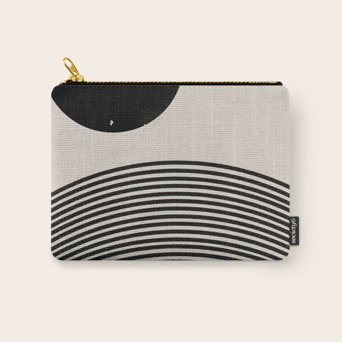 Woodblock Art, Mid Century illustration Carry All Pouch Gallery Image 1