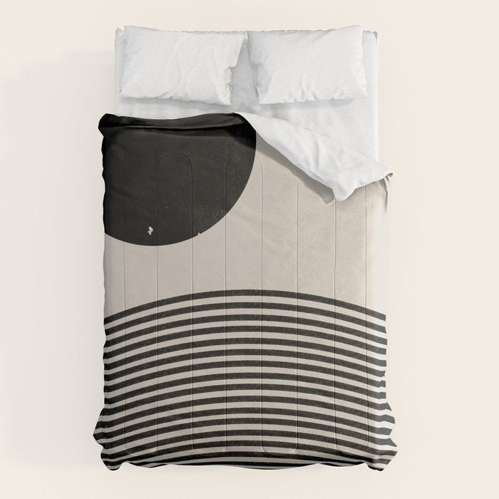 Woodblock Art, Mid Century illustration Comforter Gallery Image 6