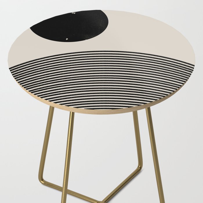 Woodblock Art, Mid Century illustration Side Table Gallery Image 2