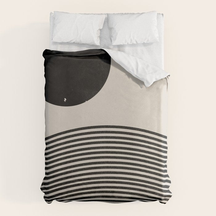 Woodblock Art, Mid Century illustration Duvet Cover Gallery Image 6