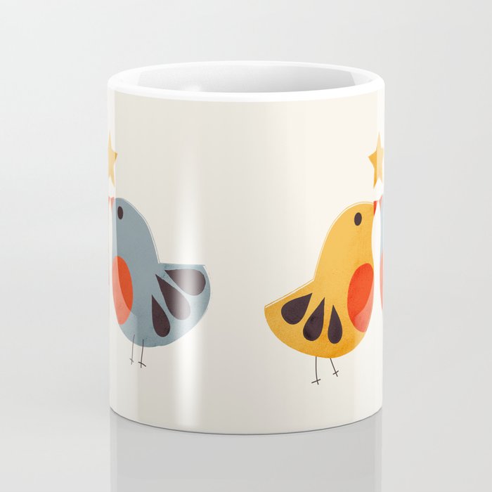 Festive Birds and Star Coffee Mug Gallery Image 4