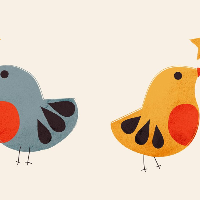 Festive Birds and Star Coffee Mug Gallery Image 2