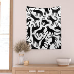Black Cats Blep! Wall Tapestry Gallery Image 2