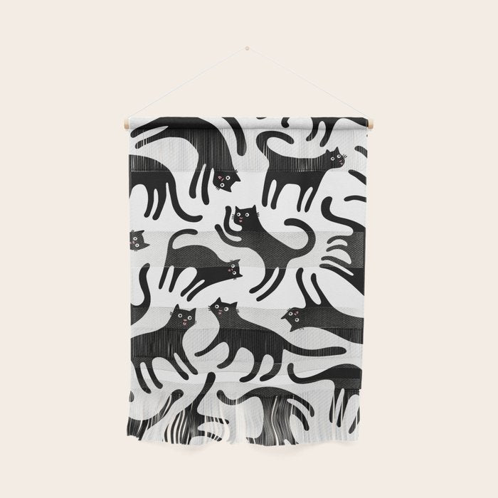 Black Cats Blep! Wall Hanging Gallery Image 1