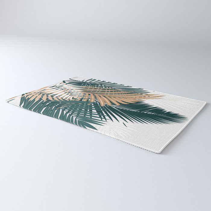 Gold and Green Palm Leaves Rug Gallery Image 3