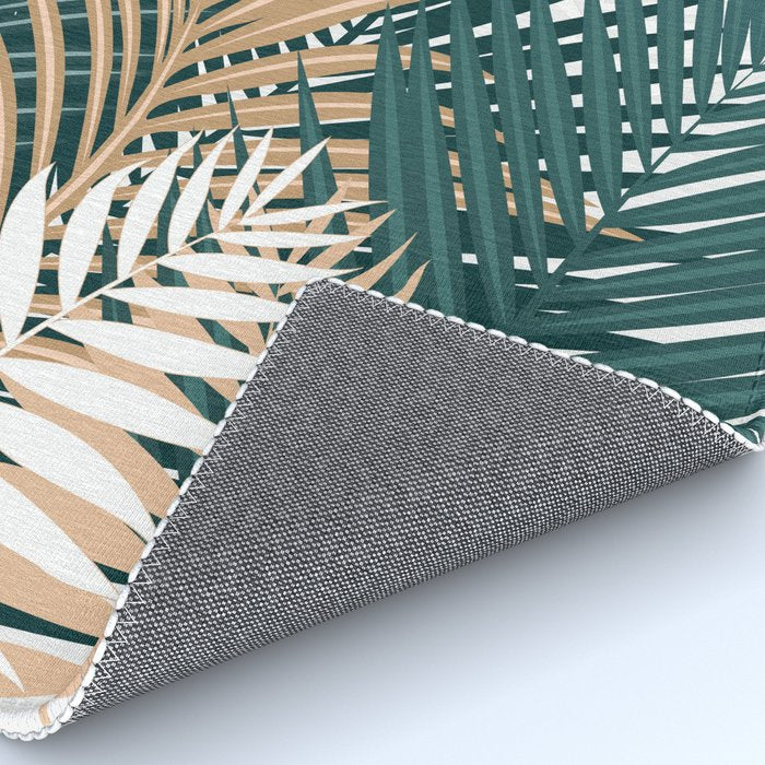 Gold and Green Palm Leaves Rug Gallery Image 4