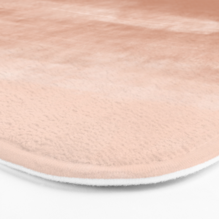 Desert Dream Waves_ Teal Green & perfectly pale Pink_ brush strokes abstract painting Bath Mat Gallery Image 3