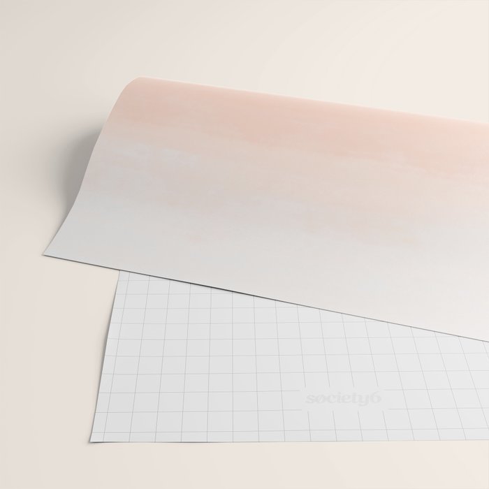 Desert Dream Waves_ Teal Green & perfectly pale Pink_ brush strokes abstract painting Wrapping Paper Gallery Image 2