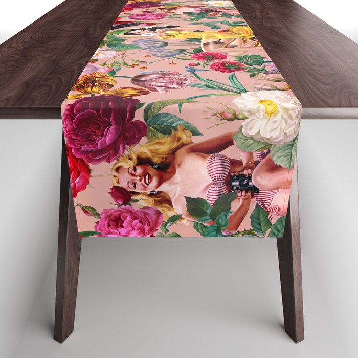 Floral and Pin-Up Girls III Table Runner Gallery Image 1