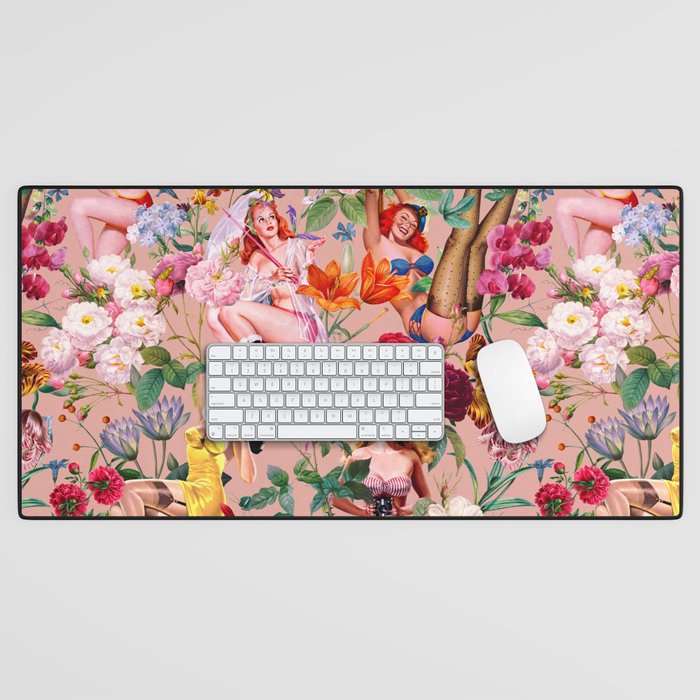 Floral and Pin-Up Girls III Desk Mat Gallery Image 1