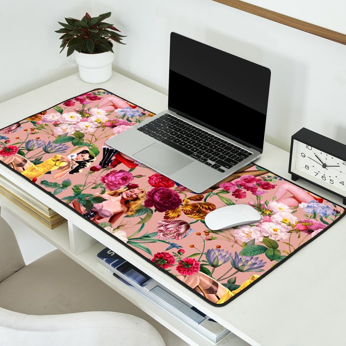 Floral and Pin-Up Girls III Desk Mat Gallery Image 2