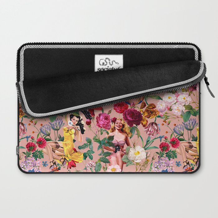 Floral and Pin-Up Girls III Laptop Sleeve Gallery Image 2