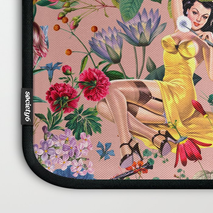 Floral and Pin-Up Girls III Laptop Sleeve Gallery Image 3