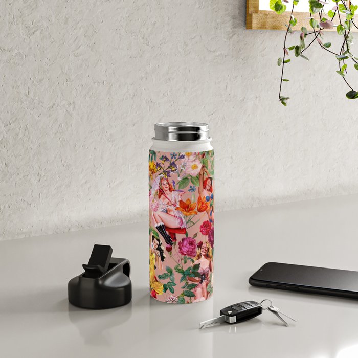 Floral and Pin-Up Girls III Water Bottle Gallery Image 4