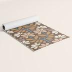 Retro Floral Pattern Bloom Yoga Mat Gallery Image 2