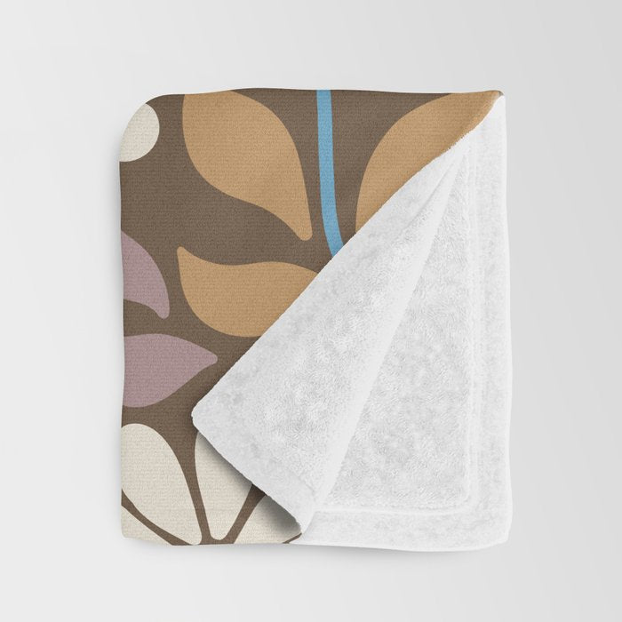 Retro Floral Pattern Bloom Throw Blanket Gallery Image 3