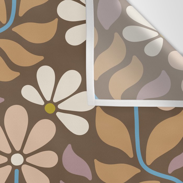 Retro Floral Pattern Bloom Wall Tapestry Gallery Image 3