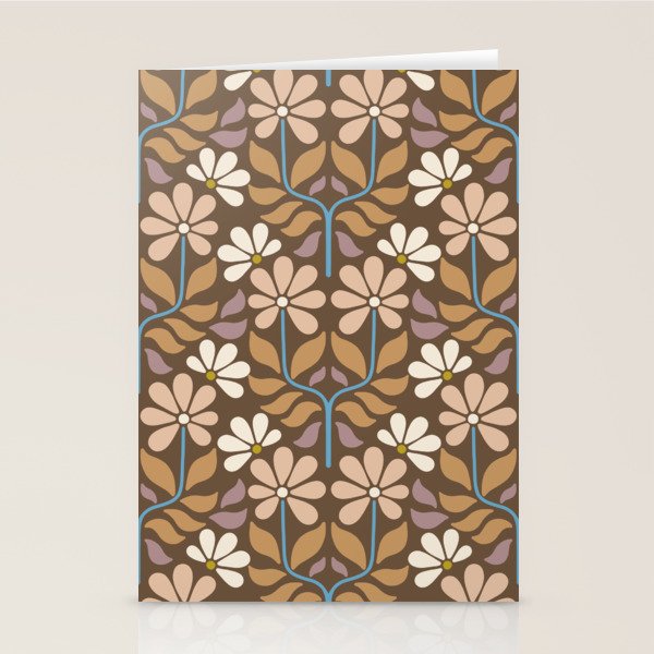 Retro Floral Pattern Bloom Stationery Card Gallery Image 2