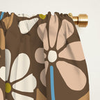Retro Floral Pattern Bloom Window Curtain Gallery Image 2