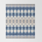 Abstract Shibori Boats in a Marina Throw Blanket Gallery Image 2