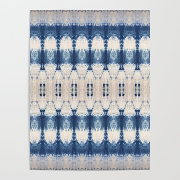 Abstract Shibori Boats in a Marina Poster Gallery Image 1
