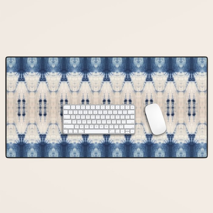 Abstract Shibori Boats in a Marina Desk Mat Gallery Image 1