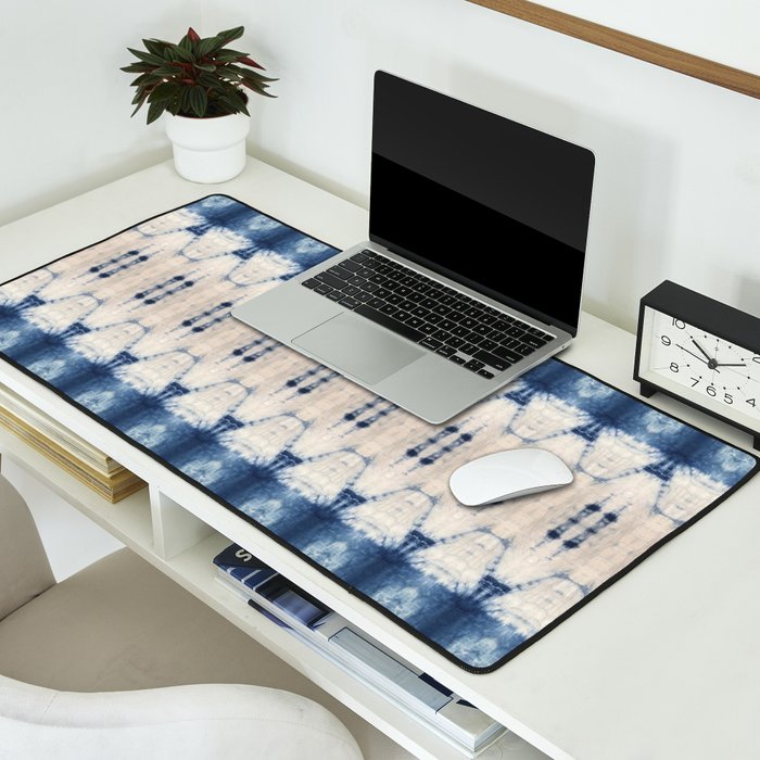 Abstract Shibori Boats in a Marina Desk Mat Gallery Image 2