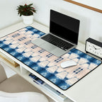 Abstract Shibori Boats in a Marina Desk Mat Gallery Image 2