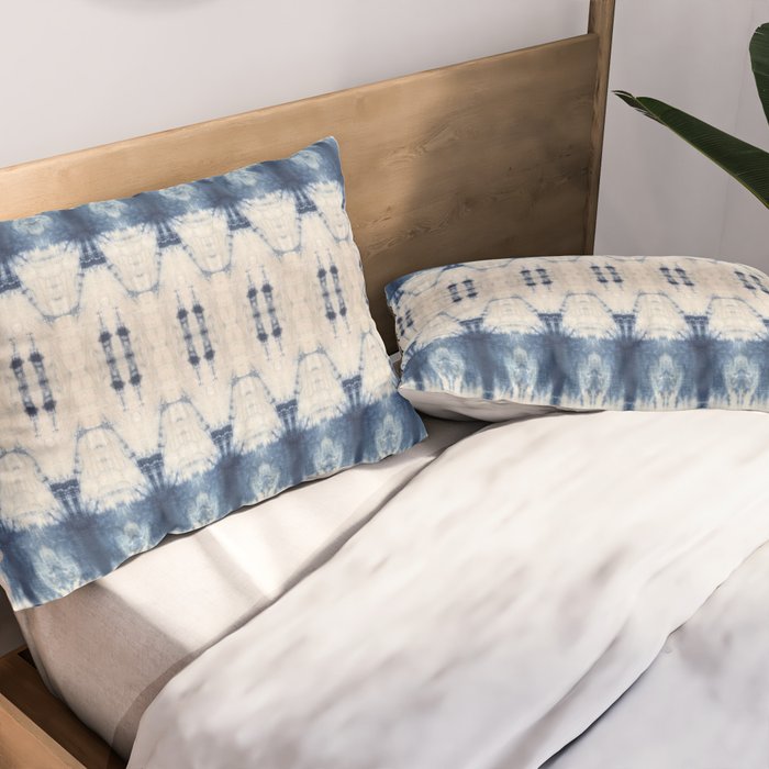Abstract Shibori Boats in a Marina Pillow Sham Gallery Image 2