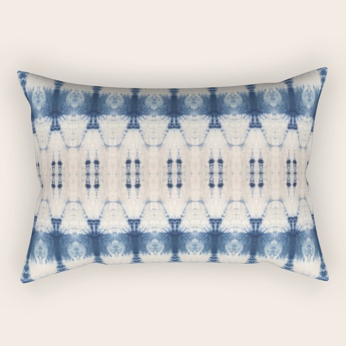 Abstract Shibori Boats in a Marina Rectangular Pillow Gallery Image 1