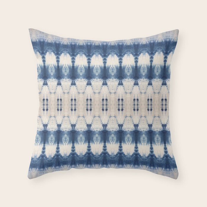 Abstract Shibori Boats in a Marina Throw Pillow Gallery Image 6