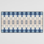 Abstract Shibori Boats in a Marina Desk Mat Gallery Image 3