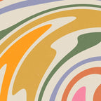Rainbow Swirl Abstract Retro 70s  Coffee Mug Gallery Image 2