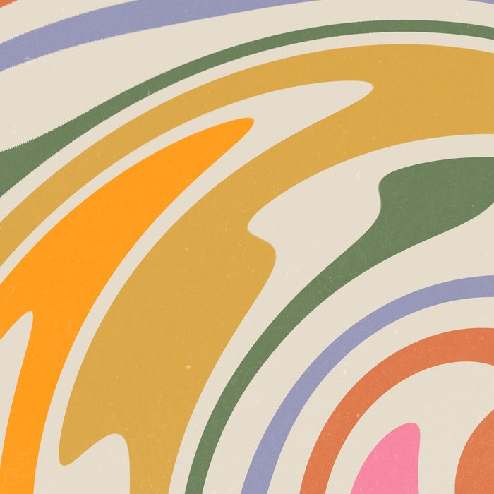 Rainbow Swirl Abstract Retro 70s  Coffee Mug Gallery Image 2
