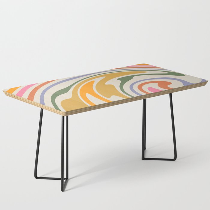Rainbow Swirl Abstract Retro 70s  Coffee Table Gallery Image 1
