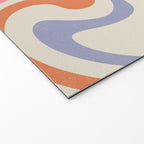 Rainbow Swirl Abstract Retro 70s  Welcome Mat Gallery Image 2
