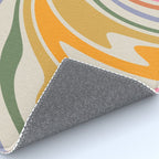 Rainbow Swirl Abstract Retro 70s  Rug Gallery Image 4
