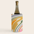 Rainbow Swirl Abstract Retro 70s  Wine Chiller Gallery Image 1