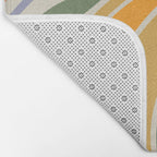 Rainbow Swirl Abstract Retro 70s  Bath Mat Gallery Image 2